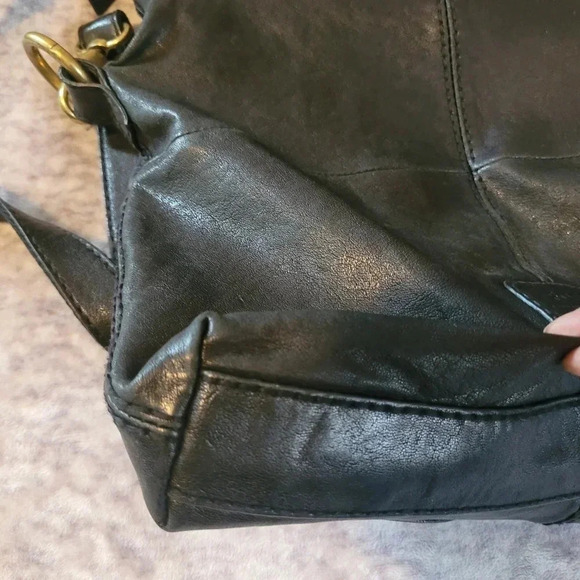 FOSSIL Large Long Live Vintage Modern Cargo leather shoulder crossbody bag purse - Picture 11 of 16